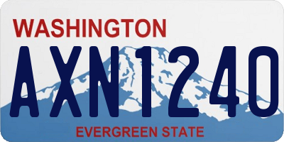 WA license plate AXN1240