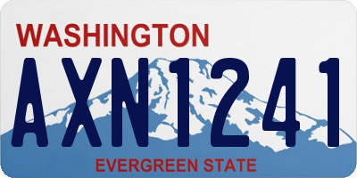 WA license plate AXN1241