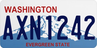 WA license plate AXN1242