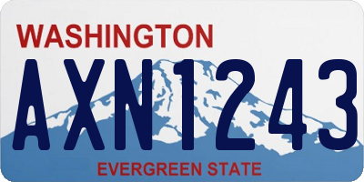WA license plate AXN1243