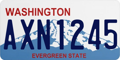 WA license plate AXN1245