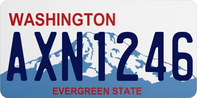 WA license plate AXN1246