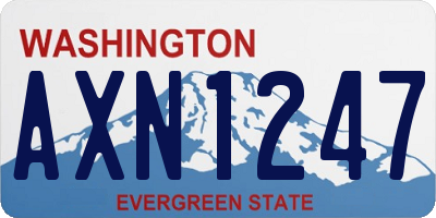 WA license plate AXN1247