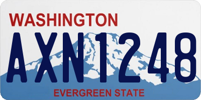 WA license plate AXN1248