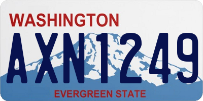WA license plate AXN1249