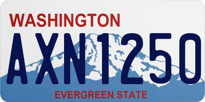 WA license plate AXN1250