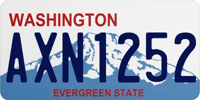 WA license plate AXN1252