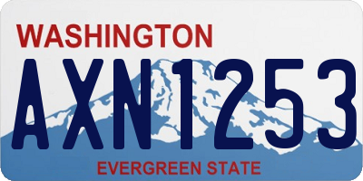 WA license plate AXN1253