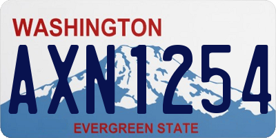 WA license plate AXN1254