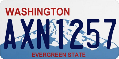 WA license plate AXN1257