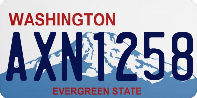WA license plate AXN1258