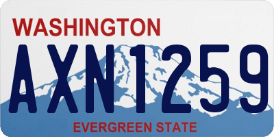 WA license plate AXN1259