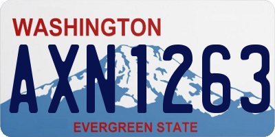 WA license plate AXN1263