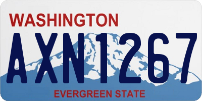 WA license plate AXN1267