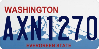 WA license plate AXN1270