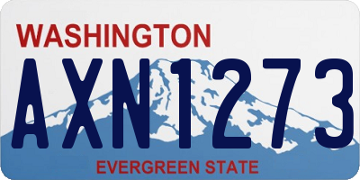 WA license plate AXN1273