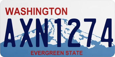 WA license plate AXN1274