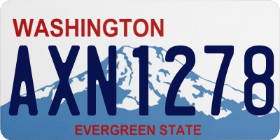 WA license plate AXN1278