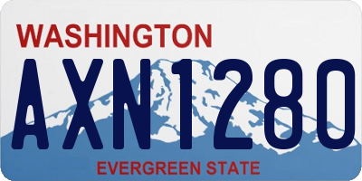 WA license plate AXN1280