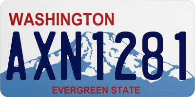 WA license plate AXN1281