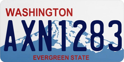WA license plate AXN1283
