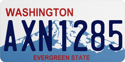 WA license plate AXN1285