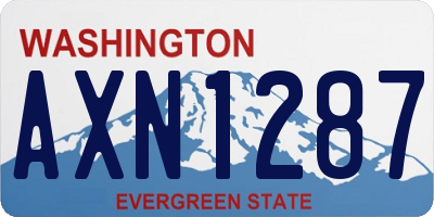 WA license plate AXN1287