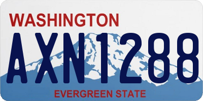 WA license plate AXN1288