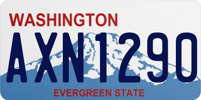 WA license plate AXN1290