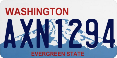 WA license plate AXN1294