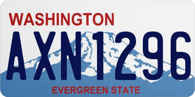 WA license plate AXN1296