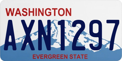 WA license plate AXN1297