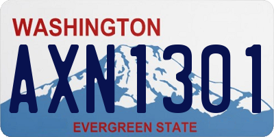WA license plate AXN1301