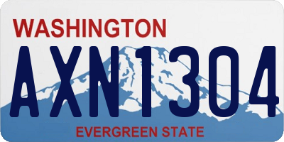 WA license plate AXN1304