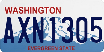 WA license plate AXN1305