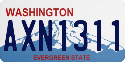 WA license plate AXN1311