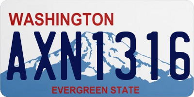 WA license plate AXN1316