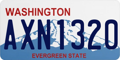 WA license plate AXN1320