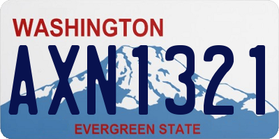 WA license plate AXN1321
