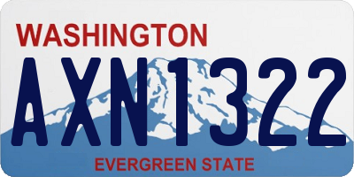 WA license plate AXN1322