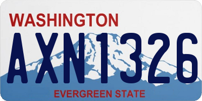 WA license plate AXN1326