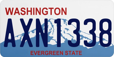 WA license plate AXN1338