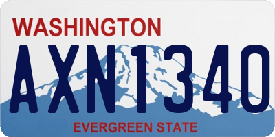 WA license plate AXN1340