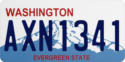 WA license plate AXN1341