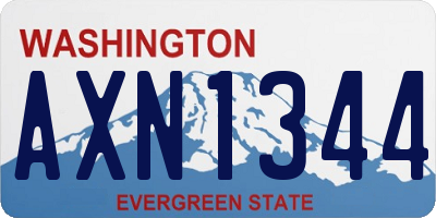 WA license plate AXN1344