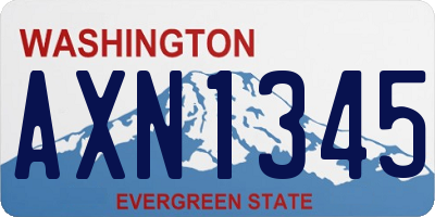 WA license plate AXN1345