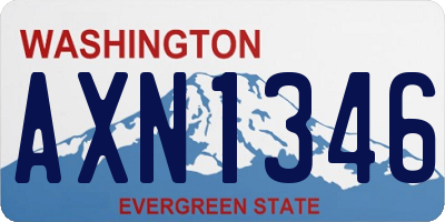 WA license plate AXN1346