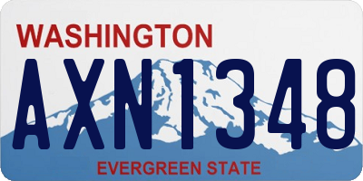 WA license plate AXN1348