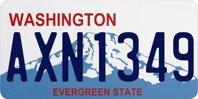 WA license plate AXN1349