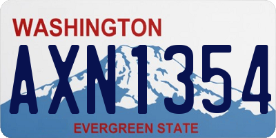 WA license plate AXN1354